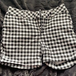 Black Plaid Shorts